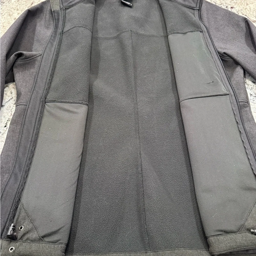 The North Face Women’s Large Heather Gray Soft Shell Jacket Fleece Lined